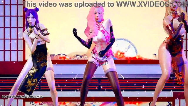 Blonde Teen Babe Dances Seductively for Steamy MMD Lol Cosplay 3D Porn Thrills