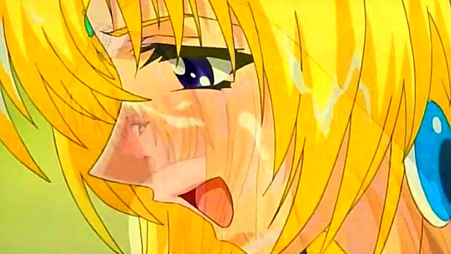 Blonde Anime Princess Gets Gangbanged for Double Penetration Orgy