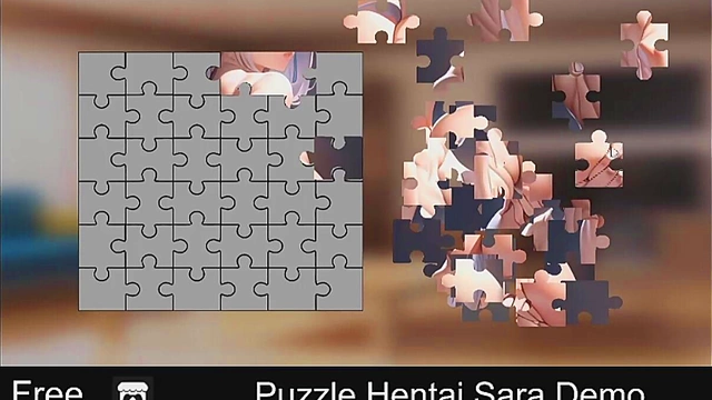 Cute Anime Sarah Puzzles Her Way To Erotic Pleasure With Cock Indulgence