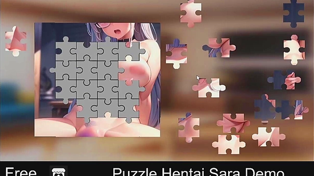 Cute Anime Sarah Puzzles Her Way To Erotic Pleasure With Cock Indulgence