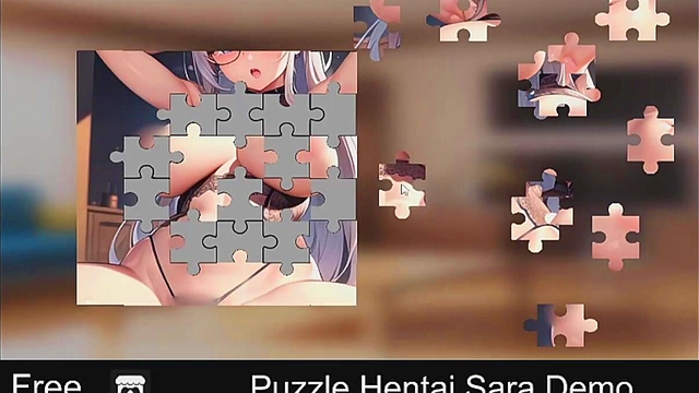Cute Anime Sarah Puzzles Her Way To Erotic Pleasure With Cock Indulgence