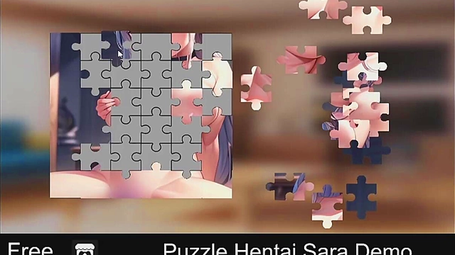 Cute Anime Sarah Puzzles Her Way To Erotic Pleasure With Cock Indulgence