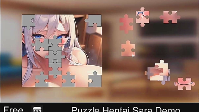 Cute Anime Sarah Puzzles Her Way To Erotic Pleasure With Cock Indulgence