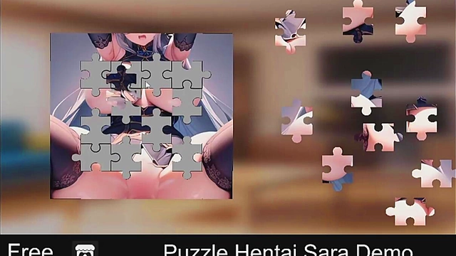 Cute Anime Sarah Puzzles Her Way To Erotic Pleasure With Cock Indulgence