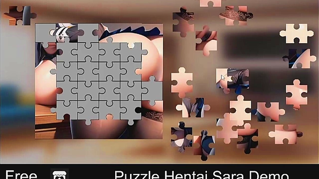 Cute Anime Sarah Puzzles Her Way To Erotic Pleasure With Cock Indulgence