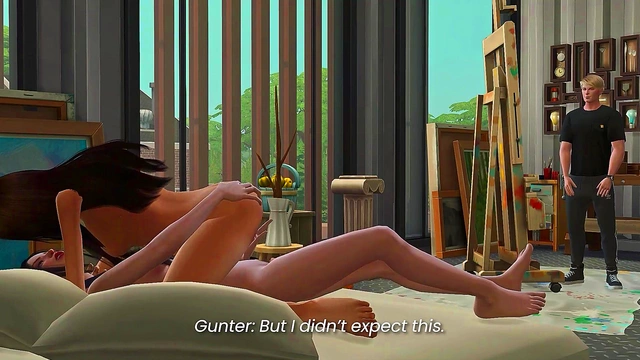 Sims-4 Celeb Cuckold Threesome Hot 3D Anime Girls Seduce Him Hard!