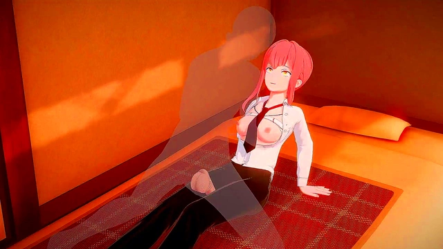 Hot Anime Babe Miss Makima Moans for Pussy-Fucking Orgasm Hardcore