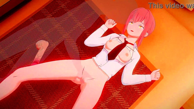 Hot Anime Babe Miss Makima Moans for Pussy-Fucking Orgasm Hardcore