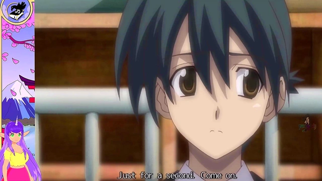 Horny V-Tuber Brunette Sucks Dick for School Days Anime Orgasm