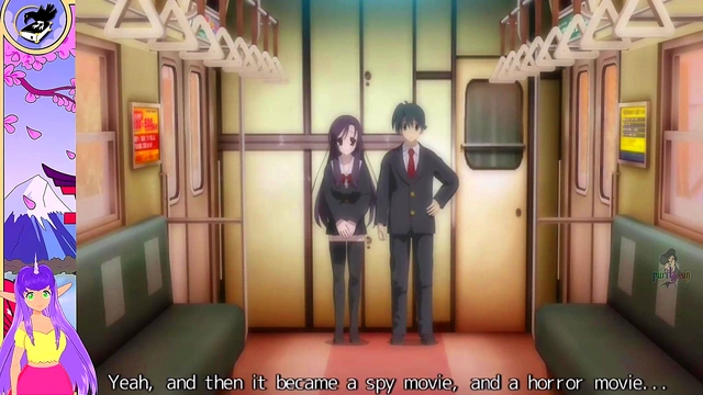 Horny V-Tuber Brunette Sucks Dick for School Days Anime Orgasm