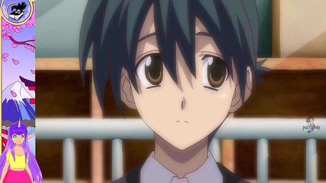 Horny V-Tuber Brunette Sucks Dick for School Days Anime Orgasm