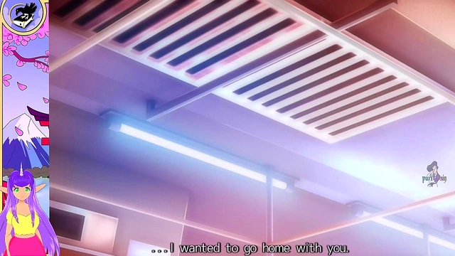 Horny V-Tuber Brunette Sucks Dick for School Days Anime Orgasm