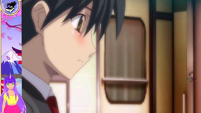 Horny V-Tuber Brunette Sucks Dick for School Days Anime Orgasm