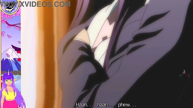 Horny V-Tuber Brunette Sucks Dick for School Days Anime Orgasm