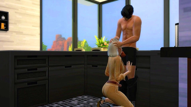 Wicked Whims 3D Sex Game Hot Milf Stepsister Gets Fucked Passionately in Their Kitchen