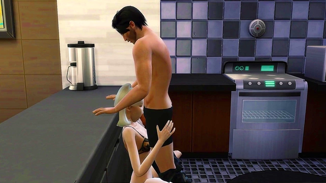 Wicked Whims 3D Sex Game Hot Milf Stepsister Gets Fucked Passionately in Their Kitchen