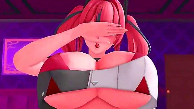 Big-Breasted Anime Babe Rides Dick Hard for Slutty Cowgirl Cumshot