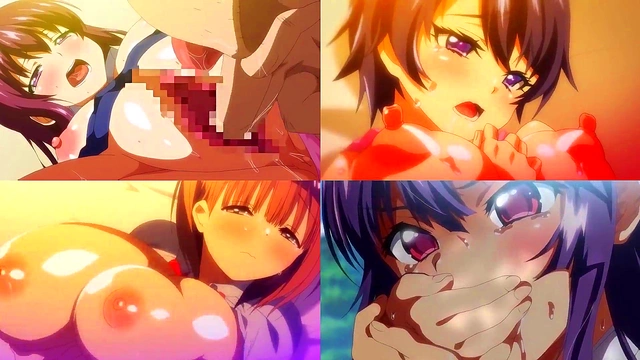 Divided Screen Shows Big-Titted Babe Getting Fucked Hard Anime Porn Style