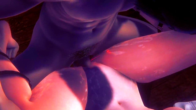 SFM Anime Succubus Albedo Takes BBC Monster Dick for Hard Sex & Big Ass Creampie