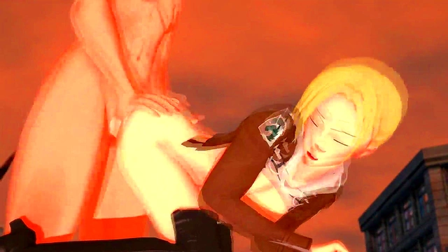 Annie Leonhart Fucks with Titan for Handjob & Cumshot Sex Scene