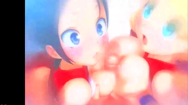 Anime Duo Eroge Tinklebell Rondo Blowjob & Creampie Orgy