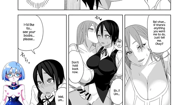 Cute Outfitted Futanari Gives Ecchi Love Sex & Busty Curves for Yuri Anime Pleasure