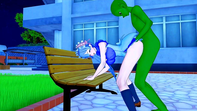 Maid With Big Tits Gives Handjob To Goblin Before Ass Sex