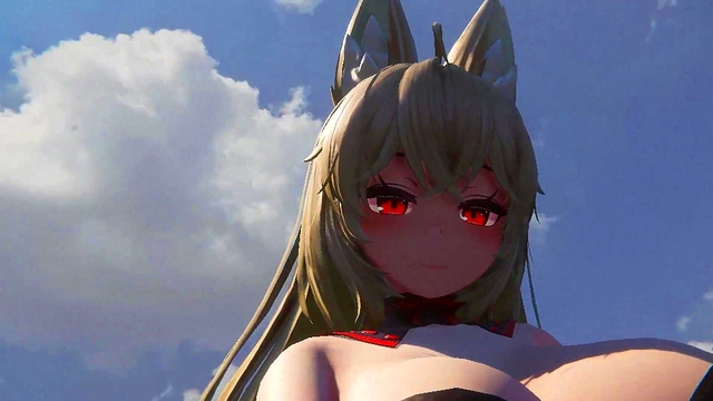 Huge Censored Monster-Girl Dominates Tiny In Steamy VR Sex Scene