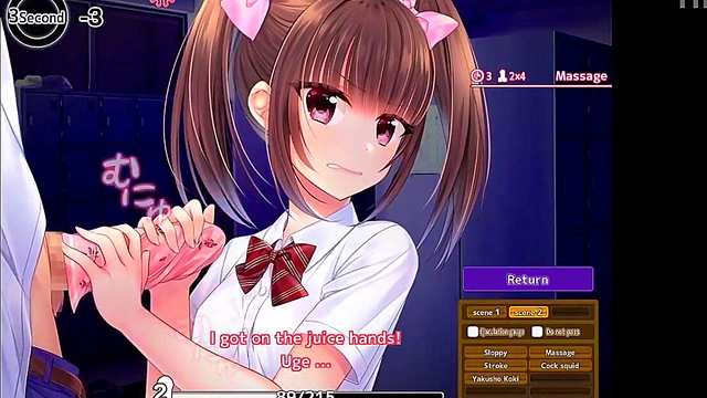 Big-Breasted Hentai Babe Gives HandJob And FootJob Before Paizuri Treatment