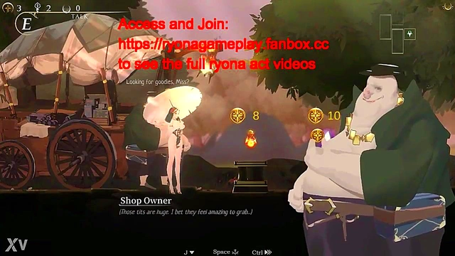 Fat Man Dominates in ThornsIn Ryona Game for Extreme Hentai Pleasure Fun