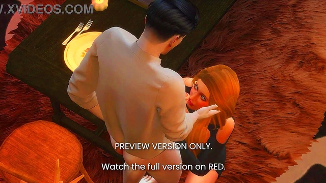 Naughty Sims Celebrity Dinner Turns Into A Hot 3D Hentai Sex