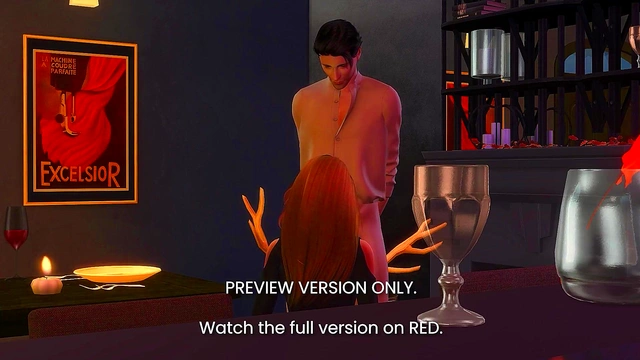 Naughty Sims Celebrity Dinner Turns Into A Hot 3D Hentai Sex
