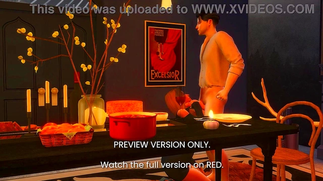 Naughty Sims Celebrity Dinner Turns Into A Hot 3D Hentai Sex