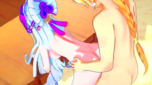 Wet Beach Fuck Busty Anime Goddess Gets Big Dick Creampie Orgasm