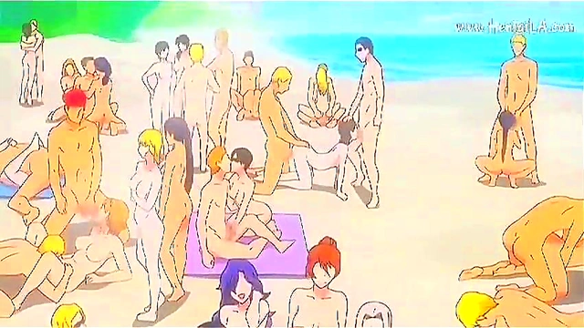 Big-Titted Anime Babe Gets Fucked On The Beach In Hot Ecchi Scene