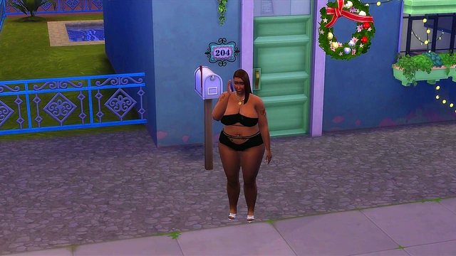 Sims Massage Frenzy Sexy 3D Brunette Gets Hardcore Game Play Action