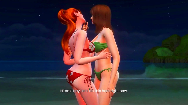 Naughty Sapphic Beach Sex in DOA 3D Anime Porn Sims Fantasy Cum Adventure