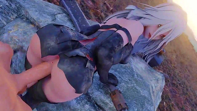 Hot Anime Babe Rides Dick Doggy Style Then Gets Anal FootJob Finish!