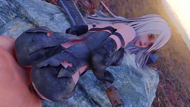 Hot Anime Babe Rides Dick Doggy Style Then Gets Anal FootJob Finish!