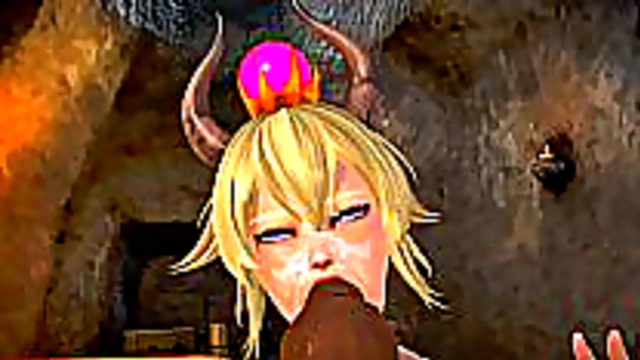 Princess Bowser Satisfies Her Lust With Kinky 3D Fantasy Ride Squirt Orgasm