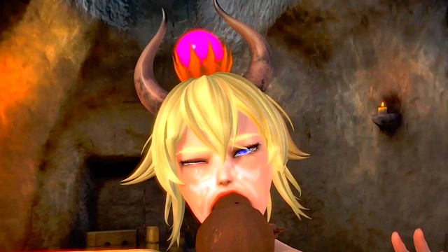 Princess Bowser Satisfies Her Lust With Kinky 3D Fantasy Ride Squirt Orgasm