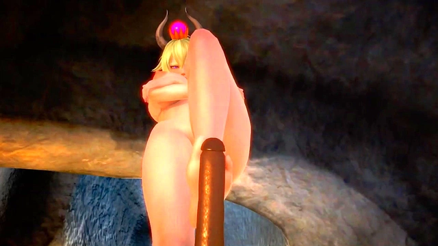Princess Bowser Satisfies Her Lust With Kinky 3D Fantasy Ride Squirt Orgasm