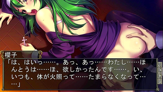 Anime Student Gives Blowjob While Playing Game