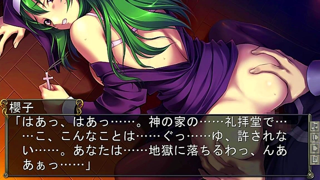 Anime Student Gives Blowjob While Playing Game