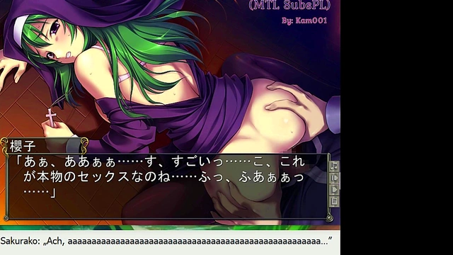 Anime Student Gives Blowjob While Playing Game