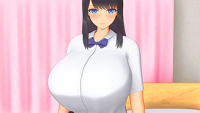 Big-Breasted Student Gets Animated Paizuri Then Doggy Style Missionary Hardcore Orgasm