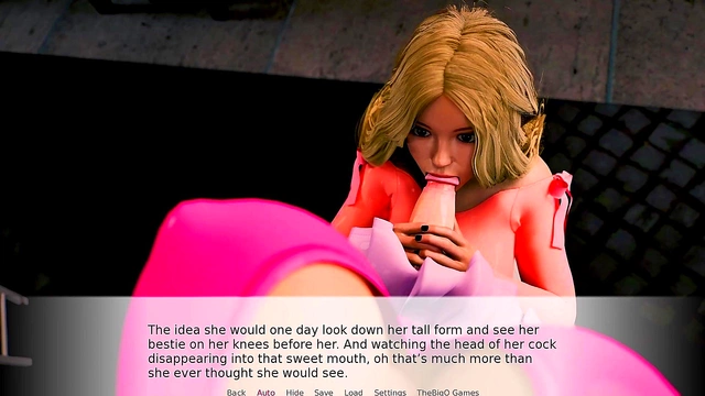 Busty Anime Beauty Giving Wet Blowjob & Sucking Hard Dick With Oppai Tease