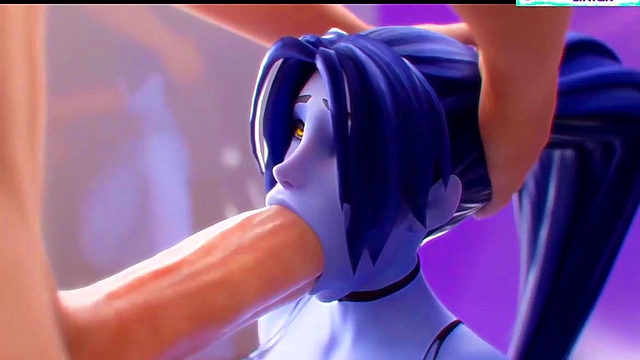 Widowmaker's Big-Titted Overwatch Anime Blowjob With Massive Cock & Ass For Cumshot Orgy