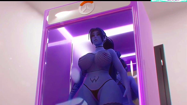 Widowmaker's Big-Titted Overwatch Anime Blowjob With Massive Cock & Ass For Cumshot Orgy