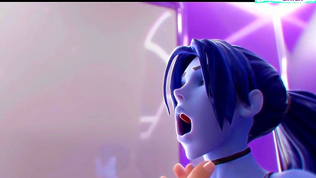 Widowmaker's Big-Titted Overwatch Anime Blowjob With Massive Cock & Ass For Cumshot Orgy